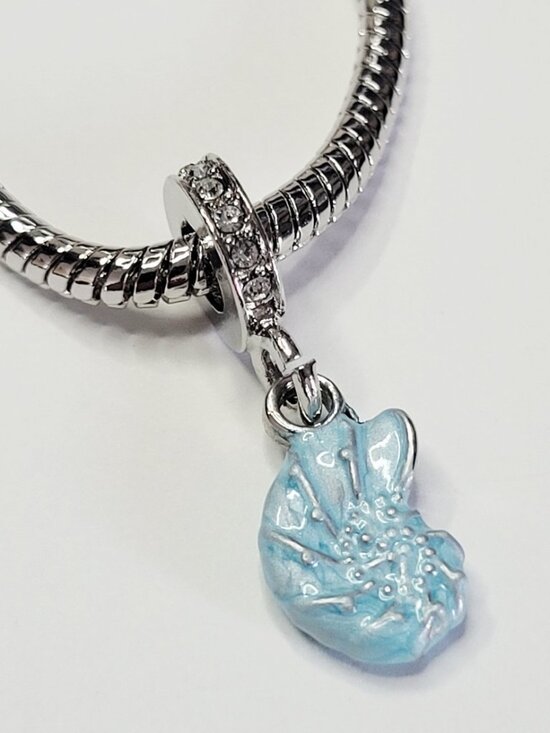 Chill Charms Of Texas Jewelry - NWT For Pandora Charm Bracelets Blue Enameled Silver Nautilus Sea Shell Dangle